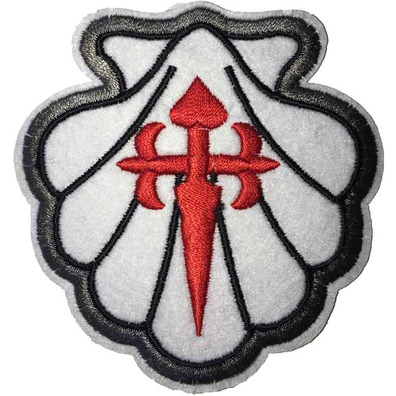 Broderie Parche White Vieira avec Cruz de Santiago 7,5x7,5