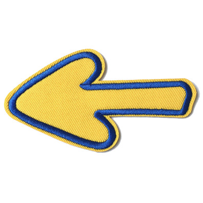 Patch en tissu flèche avec broderie 10 x 5,5 cm