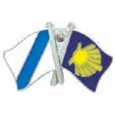 Pin métal drapeau Galice Chemin de Santiago