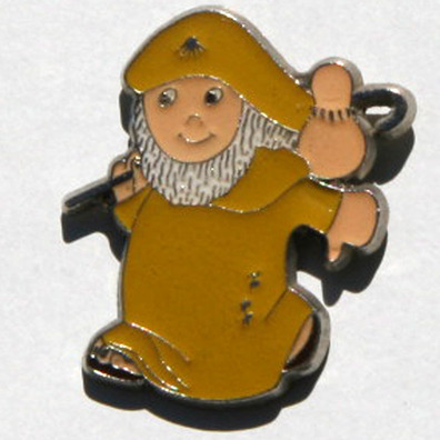Pin Pèlerin jaune métal