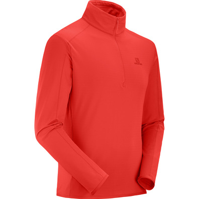 Pull-over Salomon Autreck demi-zip rouge