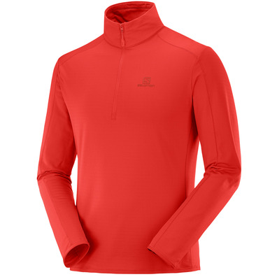 Pull-over Salomon Autreck demi-zip rouge