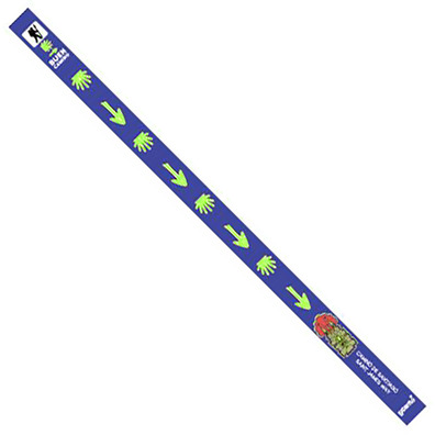 Bracelet en tissu étoile et flèche 15 bleu