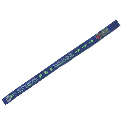 Bracelet en tissu n&#39;abandonnez jamais les langues 28 bleu