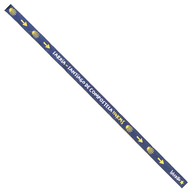 Bracelet en tissu Sarria-Saint Jacques de Compostelle - 114Kms 82 Bleu