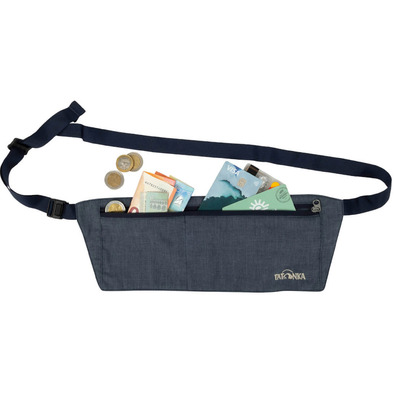 Sac banane MoneyBelt en peau de Tatonka Bleu marine