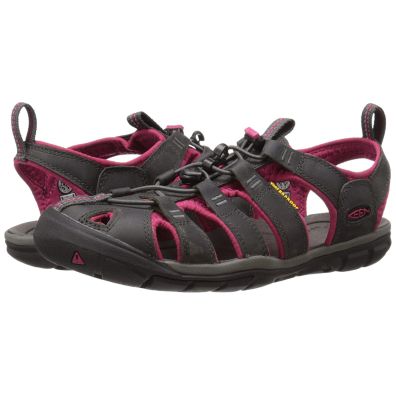 Sandalia Keen Clearwater CNX Cuir Gris/Fucsie