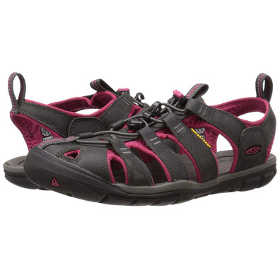 Sandalia Keen Clearwater CNX Cuir Gris/Fucsie