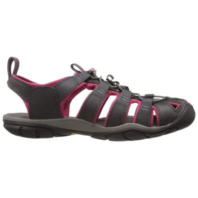 Sandalia Keen Clearwater CNX Cuir Gris/Fucsie