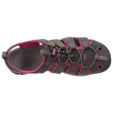 Sandalia Keen Clearwater CNX Cuir Gris/Fucsie