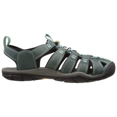 Sandalia Keen Clearwater CNX Cuir W Vert Minéral