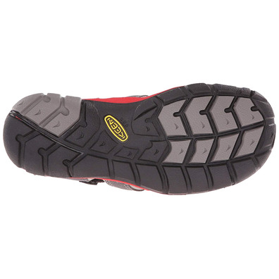 Sandalia Keen Seacamp II CNX Enfants Gris/Rojo