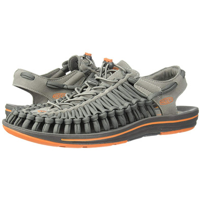 Sandalia Keen Uneek Flat Gris/Orange