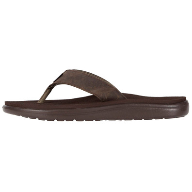 Sandalia Teva Voya Flip Cuero Maron