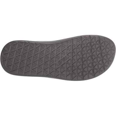 Sandale Teva Voya Slide en Cuir Olive Foncé