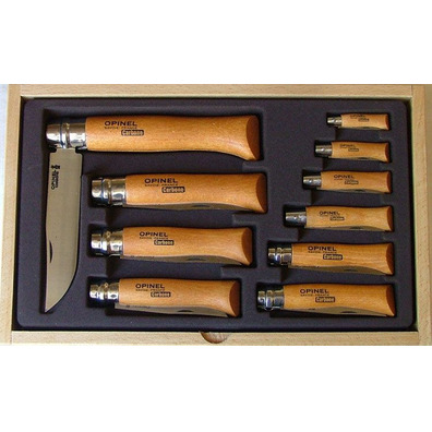 Ensemble Opinel Tradition Carbon 10 Navajas