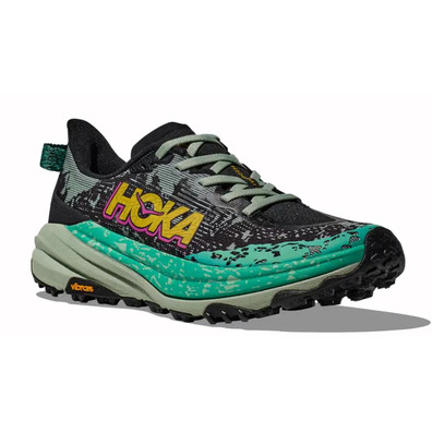 Chaussure Hoka Speedgoat 6 W Gris/Vert/Jaune