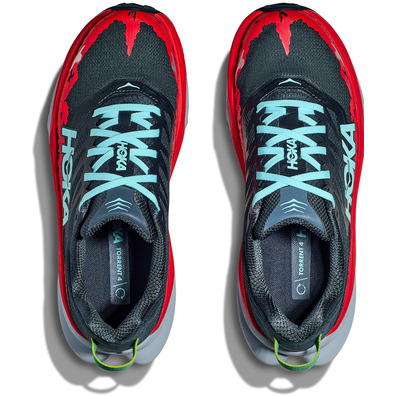Chaussure Hoka Torrent 4 Bleu/Rouge