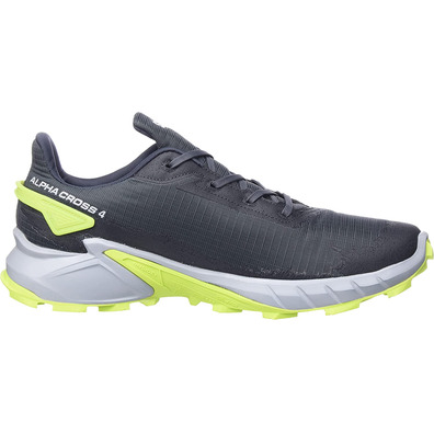 Chaussure Salomon Alphacross 4 GTX Gris/Lime