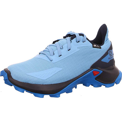 Chaussure Salomon Alphacross Blast CSWP Bleu ciel