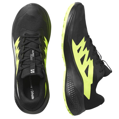 Chaussure de course Salomon Alphaglide GTX Noir/Vert citron