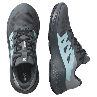 Chaussure Salomon Alphaglide GTX W Gris/Aigue-marine