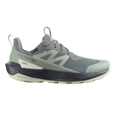 Chaussure de course Salomon Elixir Activ GTX Gris/Vert d&#39;eau