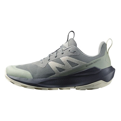 Chaussure de course Salomon Elixir Activ GTX Gris/Vert d&#39;eau