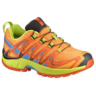 Zapatilla Salomon XA PRO 3D Enfant Naranja/Azul/Lima