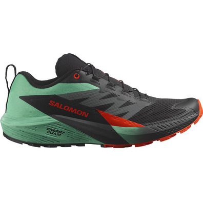 Chaussure Salomon Sense Ride 5 Nonir/Vert/Rouge
