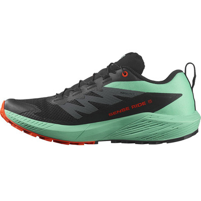 Chaussure Salomon Sense Ride 5 Nonir/Vert/Rouge