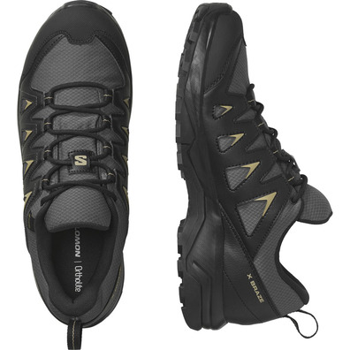 Chaussure Salomon X Braze GTX Gris/Noir/Moutarde