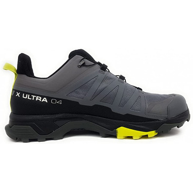 Chaussure Salomon X Ultra 4 GTX Gris/Noir/Lime