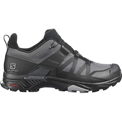 Chaussure Salomon X Ultra 4 Wide GTX Noir/Gris