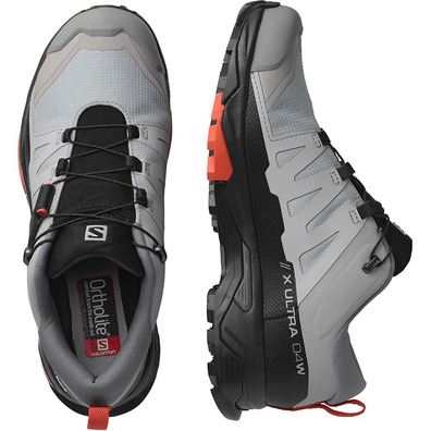 Chaussure Salomon X Ultra 4 Wide GTX W Gris/Saumon