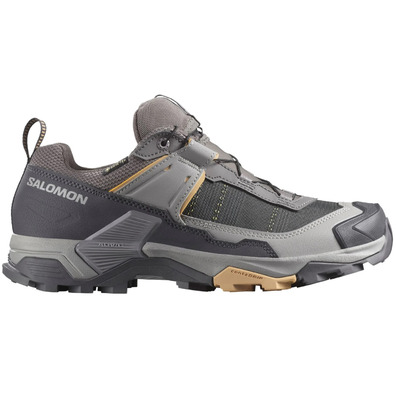 Chaussure de course Salomon X Ultra 5 GTX W Gris/Moutarde