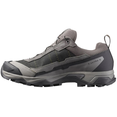 Chaussure de course Salomon X Ultra 5 GTX W Gris/Moutarde