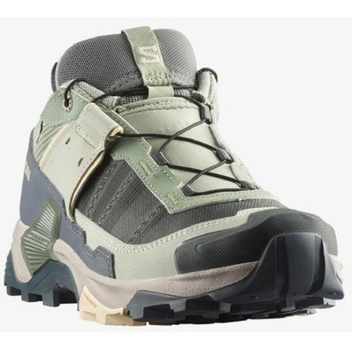 Chaussure de course Salomon X Ultra 5 GTX W Vert/Beige/Gris