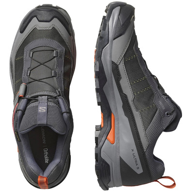 Chaussure de course Salomon X Ultra 5 Noir/Gris/Orange