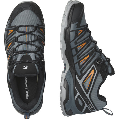 Chaussure Salomon X Ultra Pioneer GTX Gris/Moutarde