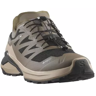 Chaussure Salomon XA Meta GTX fabriquée en France, marron/noir