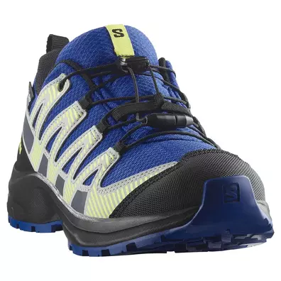 Chaussure Salomon XA PRO V8 WP J Bleu/Citron vert