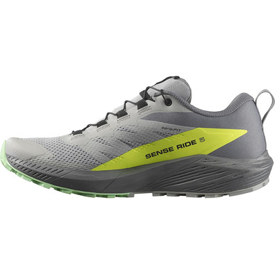 Chaussures Salomon Sense Ride 5 Gris/Lime