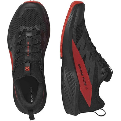 Chaussures Salomon Sense Ride 5 Nonir/Rouge