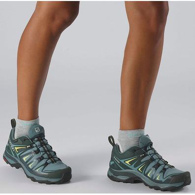 Zapatillas Salomon X Ultra 3 GTX W Vert/Négro/Amarillo