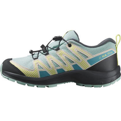 Chaussures Salomon Xa Pro V8 CSWP J Water Green/Lime
