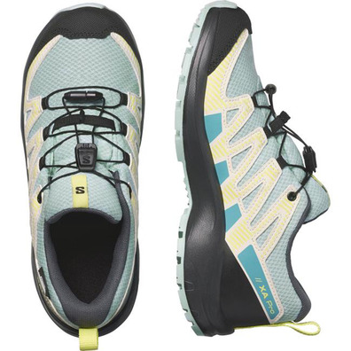 Chaussures Salomon Xa Pro V8 CSWP J Water Green/Lime