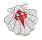 Aimant de sublimation Coquille Saint-Jacques avec croix 6x6 cm