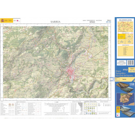 Sarria 124-1 Carte Echelle 1:25.000 IGN