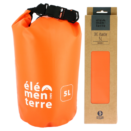 Sac en toile imperméable Elementerre Buckeno 5 L Orange